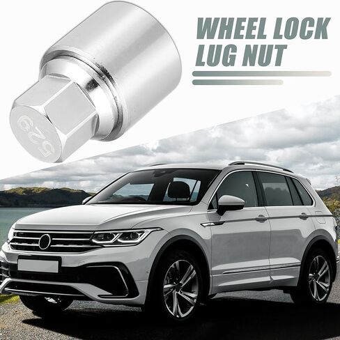 X AUTOHAUX 529 Wheel Lock Lug Nut Anti Theft Lug Nut Screw Removal Socket Key Wheel Lock Nut for Volkswagen Touareg Magotan Tiguan in Kuwait