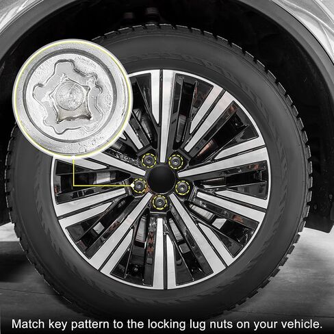 X AUTOHAUX 529 Wheel Lock Lug Nut Anti Theft Lug Nut Screw Removal Socket Key Wheel Lock Nut for Volkswagen Touareg Magotan Tiguan in Kuwait