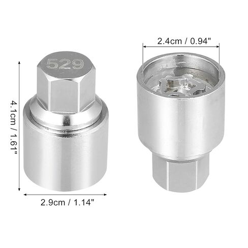 X AUTOHAUX 529 Wheel Lock Lug Nut Anti Theft Lug Nut Screw Removal Socket Key Wheel Lock Nut for Volkswagen Touareg Magotan Tiguan in Kuwait