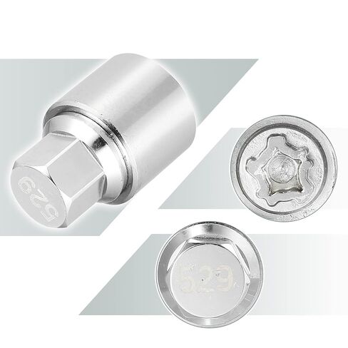 X AUTOHAUX 529 Wheel Lock Lug Nut Anti Theft Lug Nut Screw Removal Socket Key Wheel Lock Nut for Volkswagen Touareg Magotan Tiguan in Kuwait