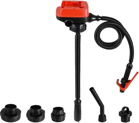 Cordless Fuel Transfer Pump 3.7 GPM, Battery Powered Gas Pump for Gas Can Compatible with DeWalt 20V & Milwaukee 18V, Auto-Stop, 3 Adapters for Gasoline Diesel Oil Transfer (Bare Tool) in Kuwait