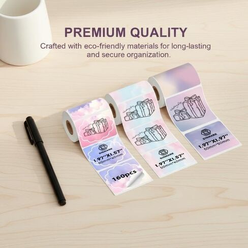 3 Rolls Thermal Label Printer Sticker Self-Adhesive Color Laser Thermal Paper in Kuwait