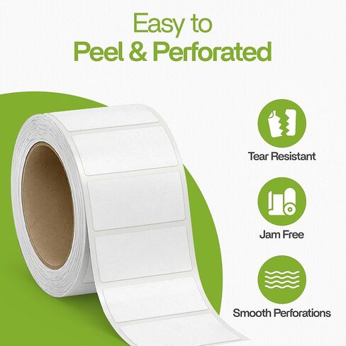 2"x1" Direct Thermal Labels, 18,000 Labels (12 Rolls, 1,500/Roll), BPA-Free Perforated Shipping Barcode FNSKU, Compatible with Rollo, Zebra, Munbyn, Jadens in Kuwait