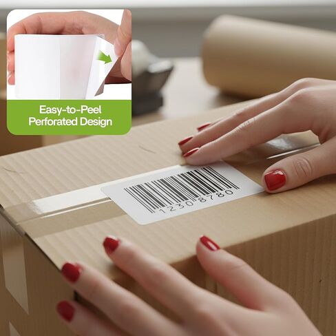 2"x1" Direct Thermal Labels, 18,000 Labels (12 Rolls, 1,500/Roll), BPA-Free Perforated Shipping Barcode FNSKU, Compatible with Rollo, Zebra, Munbyn, Jadens in Kuwait