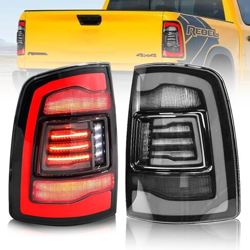 Tail Lights for Dodge RAM 1500 2009-2018 & 2013-2018 RAM 2500/3500 Taillights Back Llights[For Halogen & LED Model] Driver & Passenger Side Rear Lamp Smoked 1 Pair in Saudi Arabia