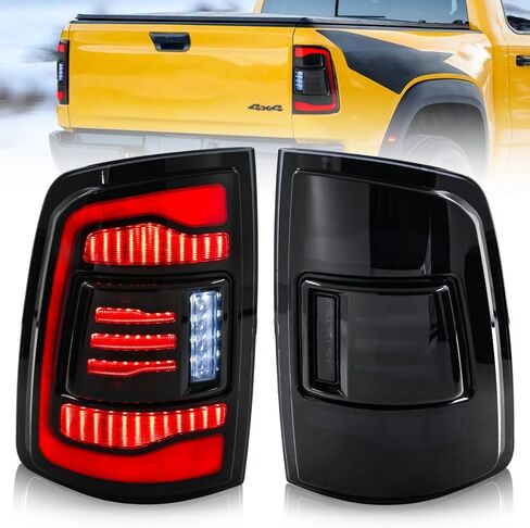 Tail Lights for Dodge RAM 1500 2009-2018 & 2013-2018 RAM 2500/3500 Taillights Back Llights[For Halogen & LED Model] Driver & Passenger Side Rear Lamp Smoked 1 Pair in Saudi Arabia