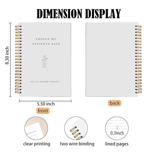 bitCNY Nurse Botanical Spiral Notebook, Nurse Appreciation Gifts Notebook Journal for Women, Nursing Gifts for Women, Things My Patients Said Medical Nursing Journal, 5.5x8.3 Inch in Saudi Arabia