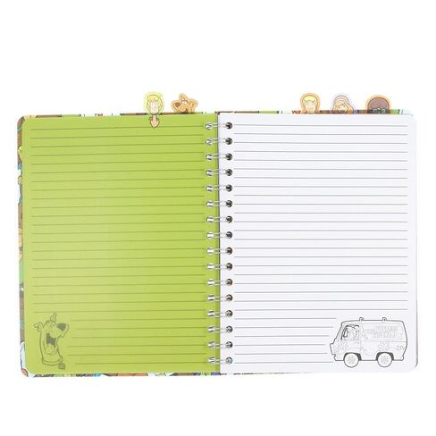 Scooby-Doo Mystery Machine 5-Tab Spiral Notebook With 75 Sheets | Notepad Journal, Stationery Paper | 7 x 9 Inches in Saudi Arabia