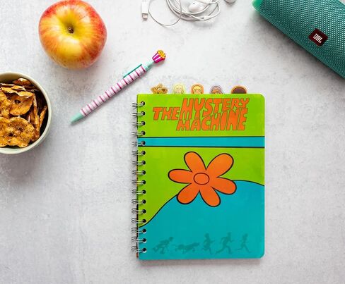 Scooby-Doo Mystery Machine 5-Tab Spiral Notebook With 75 Sheets | Notepad Journal, Stationery Paper | 7 x 9 Inches in Saudi Arabia