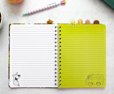 Scooby-Doo Mystery Machine 5-Tab Spiral Notebook With 75 Sheets | Notepad Journal, Stationery Paper | 7 x 9 Inches in Saudi Arabia