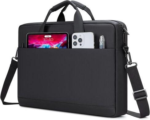 14 15 inch Laptop Carrying Shoulder Bag Waterproof Briefcase Compatible with MacBook Acer ASUS HP Surface Dell Chromebook, Black in Saudi Arabia