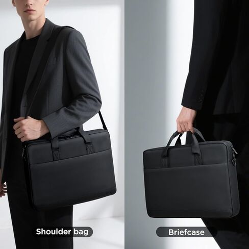 14 15 inch Laptop Carrying Shoulder Bag Waterproof Briefcase Compatible with MacBook Acer ASUS HP Surface Dell Chromebook, Black in Saudi Arabia