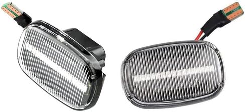 AJHLJ® مصباح إشارة الانعطاف LED ضوء علامة جانبية للحاجز الأمامي متوافق مع To-yo-ta Corolla Celica Caldina Camry Hilux Probox Fielder Avensis RAV4 Prius Runx Lexus GS RX ضوء الحاجز (كريستال) in Kuwait