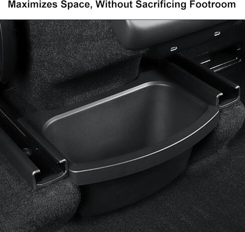 AAMHHM Rear Center Console Organizer for Tesla Model Y Juniper 2025 2026, Backseat Storage Box with Anti-Slip Lid, Tool-Free Drop-in Installation TPE Material in Saudi Arabia