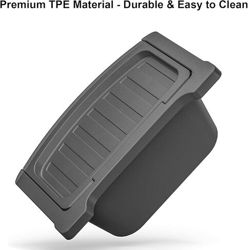 AAMHHM Rear Center Console Organizer for Tesla Model Y Juniper 2025 2026, Backseat Storage Box with Anti-Slip Lid, Tool-Free Drop-in Installation TPE Material in Saudi Arabia