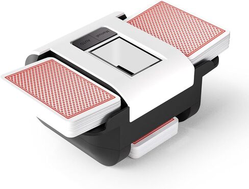 Automatic Card Shuffler with Dual Modes, Rechargeable 1-2 Deck Card Dealer Machine, Low Noise Operation Card Shuffler for Poker, UNO, Blackjack, Skip-Bo, Phase 10 in Saudi Arabia