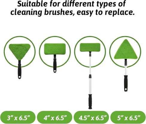 7 Pcs Microfiber Windshield Cleaning Tool Bonnets Car Windshield Cleaner Replacement Pads Washable Reusable Interior Auto Window Cleaners Washing Pads Replaceable Cleaning Bonnets(Fit 5") in Kuwait