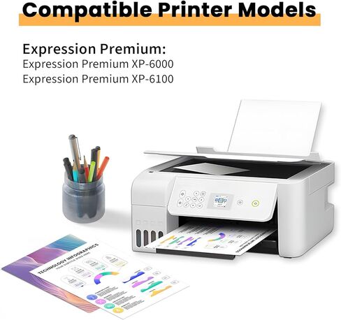 Remanufactured Ink Cartridge Replacement for Epson 302XL 302 XL T302 T302XL Ink Cartridges Multipack Compatible with Epson XP-6100 XP6100 XP-6000 XP6000 Printer(5 Pack, PBK/BK/C/M/Y) in Saudi Arabia
