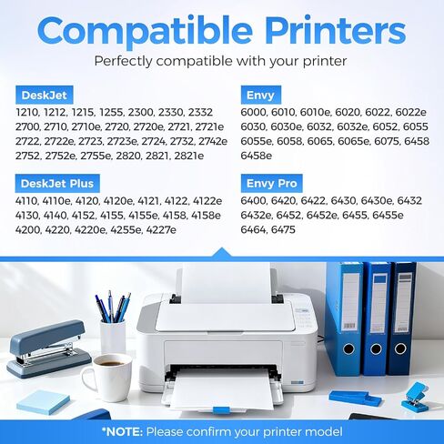 خراطيش حبر 67XL بديلة لحزمة HP 67 67XL حبر أسود ثلاثي الألوان متوافقة مع طابعة HP DeskJet 1255 2855e 2827e 2700 2755e 2734e 2755 4100e 4155e 4255e Envy 6000 6055e 6400 6455e in Kuwait