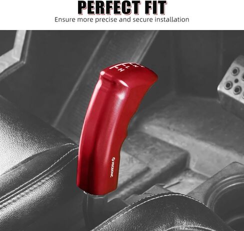 NICECNC Red Gear Shift Knob, RZR Gear Selector Shifter Knob Grip Compatible with Polaris ACE 500 2018-2019, RZR 4 800 2012-2013, Sportsman ACE 570 2015, See Fitments in Saudi Arabia