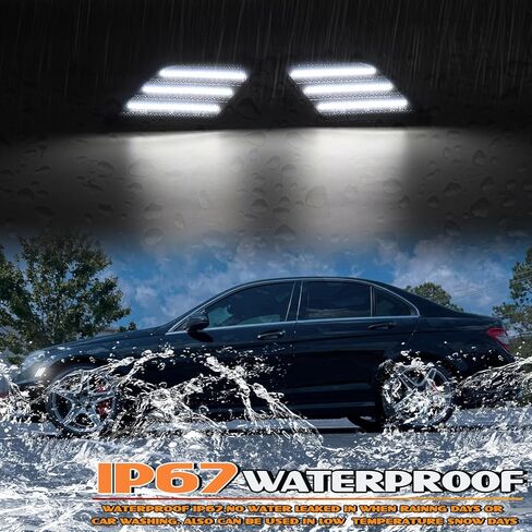 White LED Front Side Marker Lights Compatible for 2008-2011 Mercedes W204 C250 C300 C350 & 2008-2013 C63 AMG & 2005-2007 SL66 AMG, Smoked Lens 2PCS With Decorder in Saudi Arabia