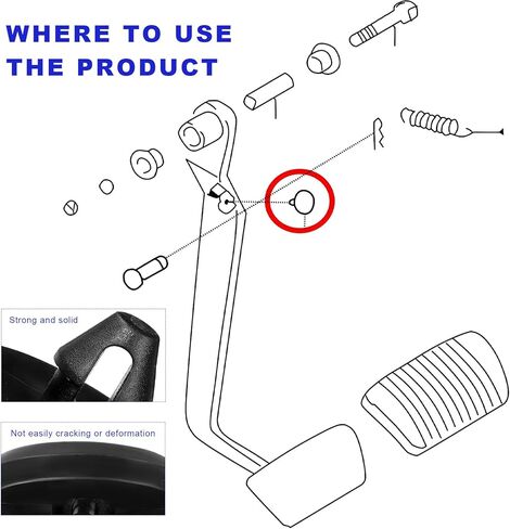 4 PCS Brake Switch Stopper, Car Brake Pedal Pad Replacement Compatible with 90541-06036, Light Switch Stopper Clutch Pedal Stop Clip for Cars Trucks SUVs, Car Accessories in Kuwait