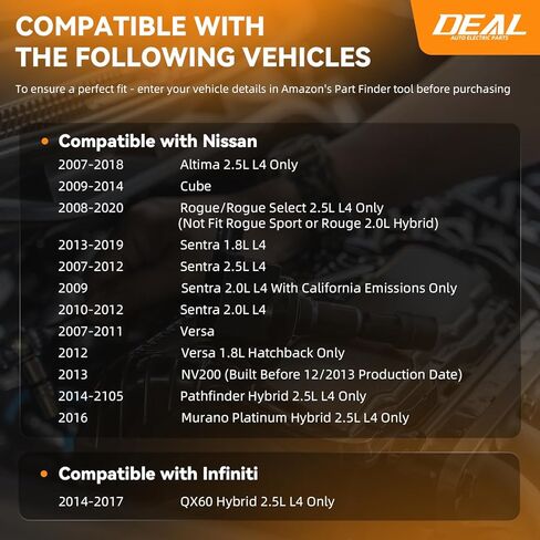 DEAL AUTO ELECTRIC PARTS UF549 حزمة ملف الإشعال مكونة من 4 قطع ومجموعة شمعات إشعال إيريديوم مزدوجة 4 قطع - متوافقة مع نيسان ألتيما روج 2.5 لتر، سينترا 1.8 لتر 2.0 لتر 2.5 لتر، فيرسا NV200 باثفايندر إنفينيتي QX60 in Kuwait
