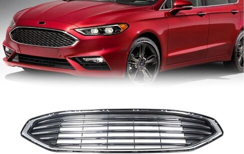 مناسبة لاستبدال الشبكة الأمامية من الكروم لسيارة Ford Fusion 2017-2018 - شبكة المصد العلوي، قطعة OEM HS7Z-8200-AA in Kuwait