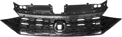 PartsFlow Front Honeycomb Grille Grill Matte Black with Glossy Black Trim Compatible with 2019 2020 Volkswagen VW Jetta GLI Style 1.4L 2.0L in Kuwait