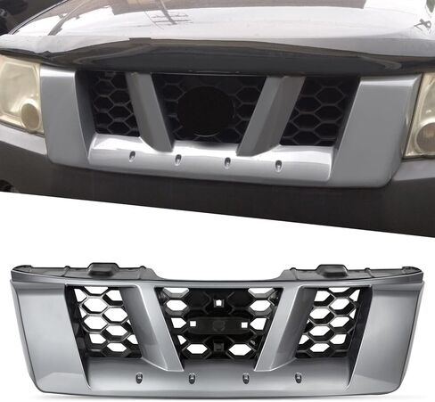 HECASA Front Bumper Grill Compatible with 2006 2007 2008 Nissan Xterra X 2005-2008 Xterra (submodel: Off-Road, S, SE) 62310ZS20A 62310EA000 NI1200220 Grille Painted Bright Gray in Kuwait