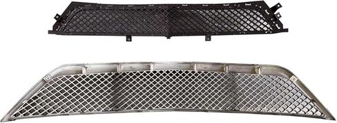 Front Upper & Lower Grille Set With Fog Light Cover For 2014 2015 2016 2017 2018 2019 2020 Chevy Impala LS LT Premier Sedan Grill 4PCS Chrome Silvery+Black in Saudi Arabia