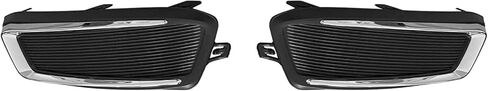 Front Upper & Lower Grille Set With Fog Light Cover For 2014 2015 2016 2017 2018 2019 2020 Chevy Impala LS LT Premier Sedan Grill 4PCS Chrome Silvery+Black in Saudi Arabia