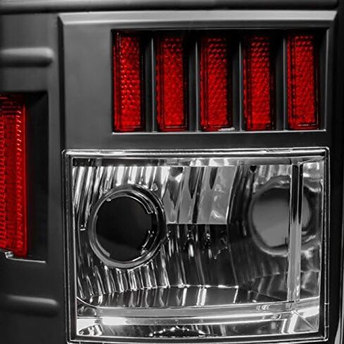 AKKON - For 2000-2006 Suburban Tahoe Yukon XL Denali Liftgate Model Style G2 Black C-Sty LED Tail Lights Brake Lamps Pair in Kuwait