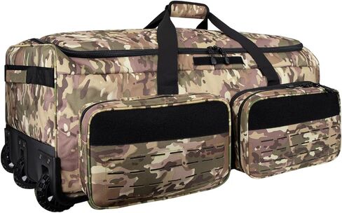 Rolling Duffle Bag with Wheels,120L Large Deployment Bag,Waterproof Military Duffle Bags for Tactical Military Deployment Camping in Saudi Arabia