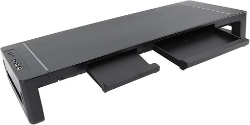 Desktop Monitor Stand Riser with 8 in 1 Docking Station, Computer Monitor Stand with Phone Holder Drawer, Ergonomic Monitor Riser for Desktop Laptop Stand, 25KG Bearing Capacity an in Saudi Arabia