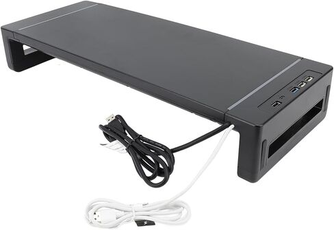 Desktop Monitor Stand Riser with 8 in 1 Docking Station, Computer Monitor Stand with Phone Holder Drawer, Ergonomic Monitor Riser for Desktop Laptop Stand, 25KG Bearing Capacity an in Saudi Arabia