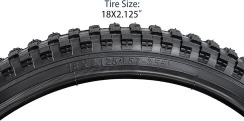 YUNSCM 18" Bike Tires 18x2.125/57-355 and 18" Bike Tubes Schrader Valve Compatible with Mountain/Off Road Bike 18x1.90 18x1.95 18x2.0 18 x 2.125 18x2.1 18x2.25 Bicycle Tires and Tubes (P-1098) in Saudi Arabia