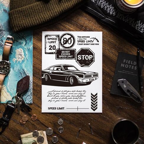 1 Sheet PVC Plastic Clear Stamps, Traffic Signs and Vehicles Pattern Silicone Stamp, Silicone Transparent Rubber Stamp for DIY Scrapbooking Photo Album Decorative Cards Making, 6.3x4.33x0.12inch in Kuwait