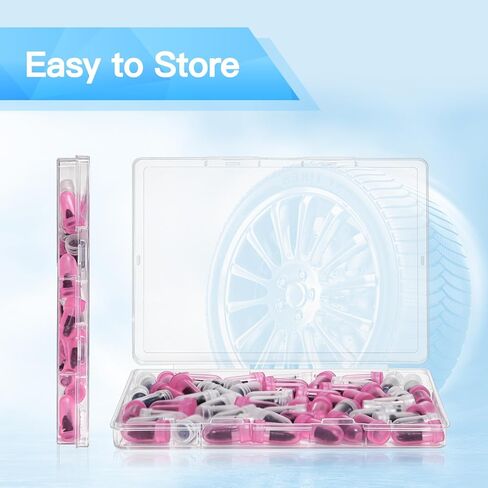 HEGUD 60 PCS Tire Repair Rubber Nail Tire Plug Kit, Vacuum Tire Repair Kit Spiral Rubber Screws, Fast Self-Service Tool for Car, Truck, Motorcycle, Tractor Tire Puncture Repair in Saudi Arabia