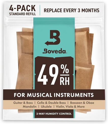 Boveda 49% Two-Way Humidity Control Replacement Packs for Boveda Starter Kits for Music – 12 Pack – Moisture Absorbers for Instrument Cases – Humidifier Packs – Individually Wrapped Hydration Packets in Saudi Arabia