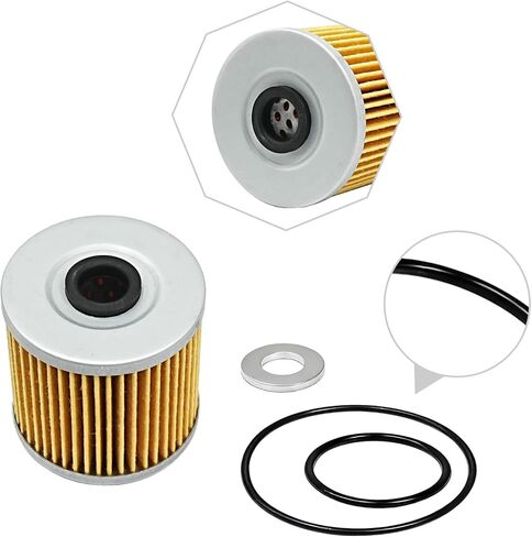 مجموعة فلتر الزيت متوافقة مع Kawasaki Bayou 220 250 300 KLF220 250 KLF300C KLF300B Lakota 300 KEF300A (2 قطعة) in Kuwait