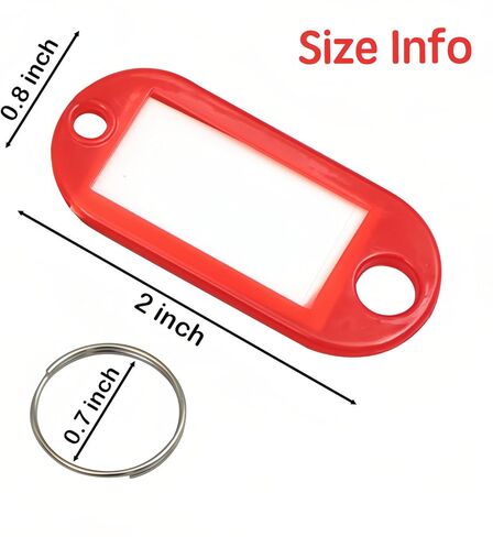 250 Pcs Plastic Key Tags with Labels, 10 Assorted Colors Key Labels for Name, Luggage, ID Tags, Key Identifiers with Split Ring in Saudi Arabia
