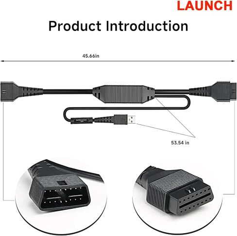 LAUNCH X-431 DoIP Connector Adapter Cable with USB and 16-Pin Male to Female for X-431 Series Diagnostic Scanner DBScar VII DBScar 7 in Kuwait