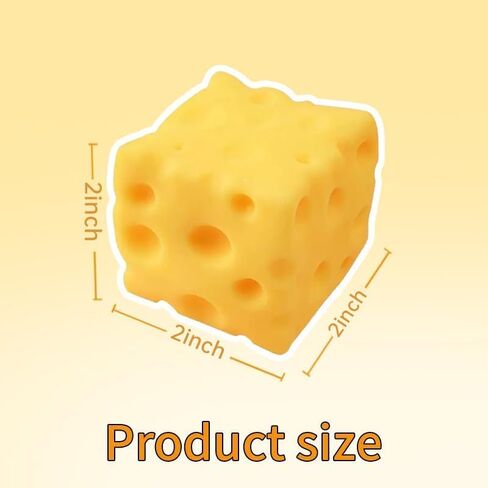 Yellow Rebound Cheese Squishy Squeeze Toys, Butter Squishy Fidget Toy,Adults Sensory Stress Relief Squishy Cube, Soft and Elastic, Party Gift in Kuwait