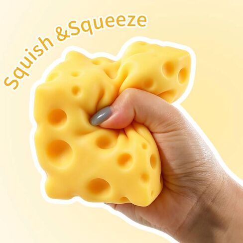 Yellow Rebound Cheese Squishy Squeeze Toys, Butter Squishy Fidget Toy,Adults Sensory Stress Relief Squishy Cube, Soft and Elastic, Party Gift in Kuwait