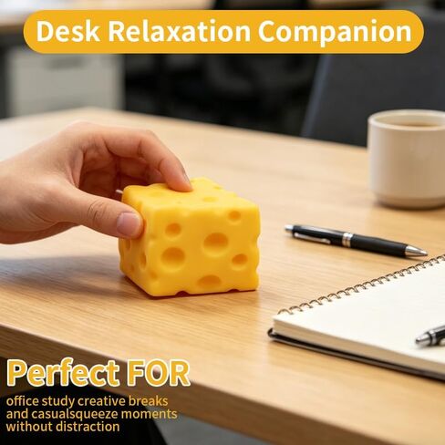 Yellow Rebound Cheese Squishy Squeeze Toys, Butter Squishy Fidget Toy,Adults Sensory Stress Relief Squishy Cube, Soft and Elastic, Party Gift in Kuwait