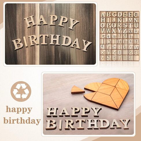 CroBlissful 248 Pcs 1 Inch Wood Alphabet Letters Numbers with Storage Box Blank Unfinished Wooden Letters Numbers with Rustic Storage Tray for Spelling Learning Education DIY Crafts(Founder) in Kuwait
