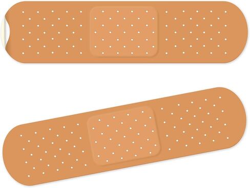 Band Aid Bandage Bumper Funny Sticker for Dent Cover Car, Truck, Window Auto Car, 3x12 Inches, (2 Pack) 4 Mil Vinyl Decal Stickers Weather Resistant, Made in USA by My Sign Center in Kuwait