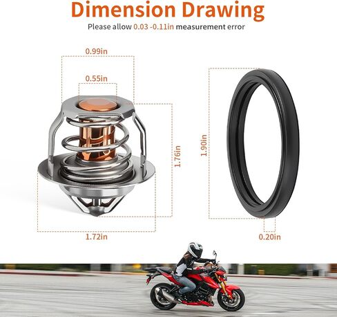 Thermostat Assembly for Suzuki Bandit Hayabusa 1250 1300 GSF1250S GSX1300R (Only Model K5/6/7) GSXR 600 750 GSX650F GSX-S750 GSX1250FA 17670-76G00 in Kuwait