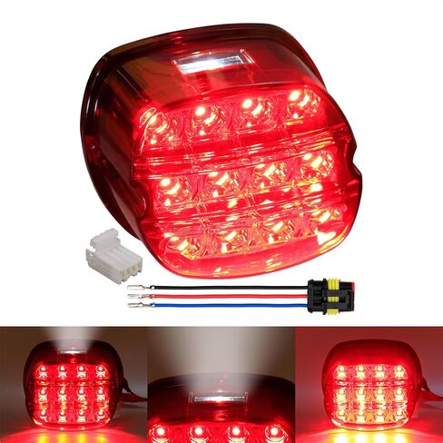 دراجة نارية مدخنة LED الذيل ضوء الفرامل الخلفية ضوء المصابيح الخلفية لاستبدال هارلي دينا بجولة سوفتيل سبورتستر طريق الملك إليكترا جلايد ستريت جلايد in Kuwait